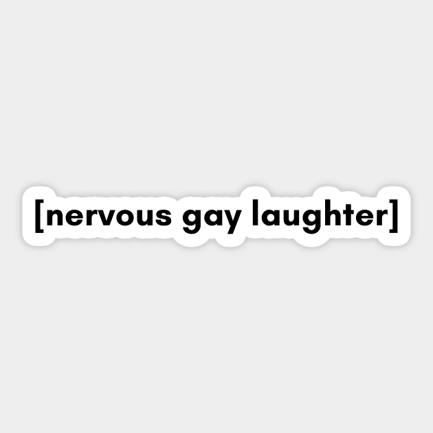 nervous gay laughter - lgbtq+ Sticker by tziggles